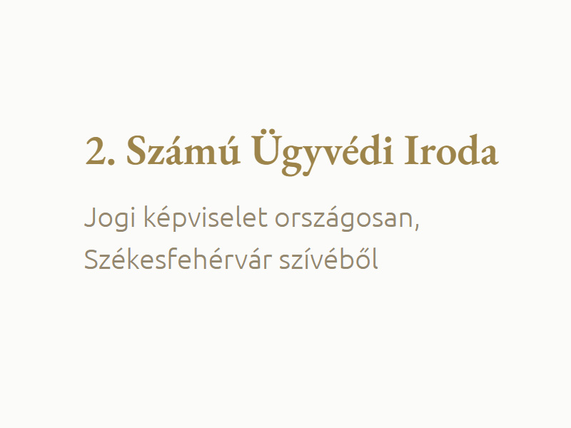 Fehérvári Ügyvéd